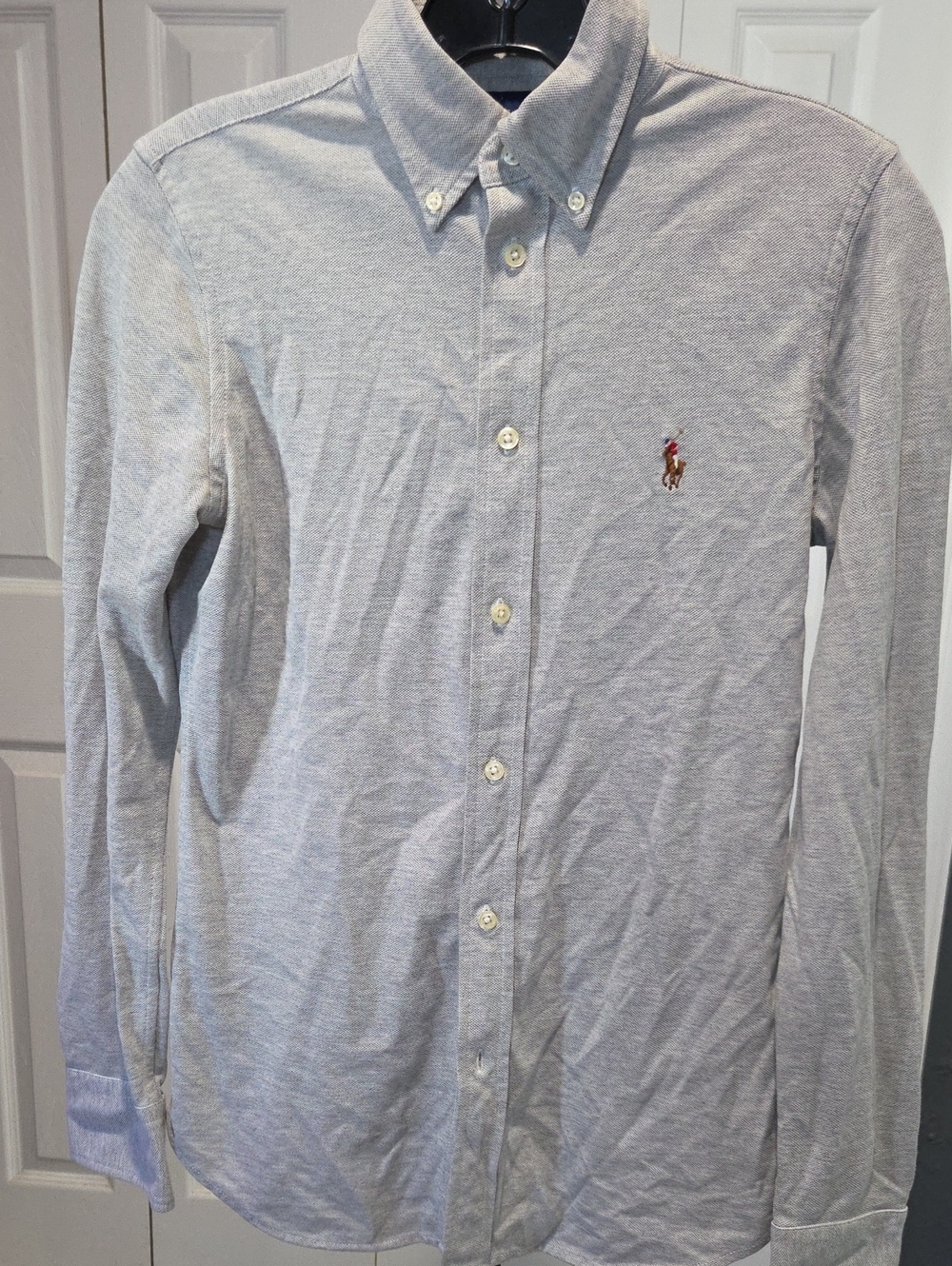 Sz S - Ralph Lauren Light Gray Button-Down Oxford Shirt